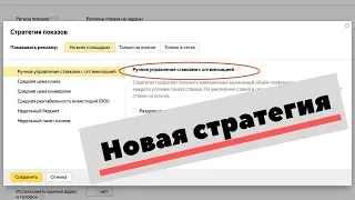 Ручное управление ставками с оптимизацией. Стратегия директа.