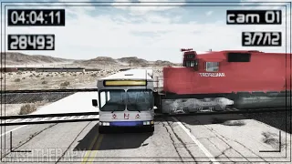 CCTV Train Accidents #12 - BeamNG Drive | CrashTherapy