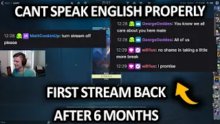 SICK RETURNS to STREAMING & Can BARELY SPEAK ENGLISH... EVERYONE IS CONCERNED...