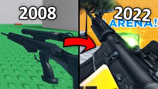 evolution of roblox guns...