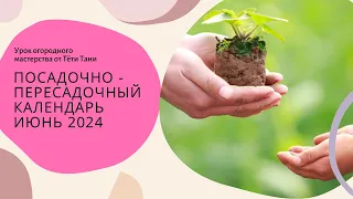 Календарь ТРИГОНОВ.. Посадочно-пересадочный. Июнь 2024 г.