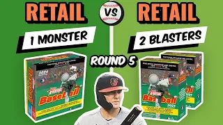 AWESOME ROOKIE REFRACTOR 🔥 2024 TOPPS HERITAGE 1 MONSTER BOX VS 2 BLASTER BOXES ROUND 5