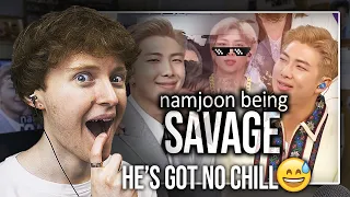 HE'S GOT NO CHILL! (BTS Namjoon Being Savage & Sarcastic | Reaction)