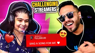 CHALLENGING Streamers to do CRAZY DARES !! *Funny 😂*
