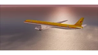 Surinam Airways DC8-63 PH-DEM, Amsterdam - Paramaribo FSX Flight