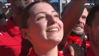 F1 2024 AUSTRALIA (RACE) - Ferrari Singing The Italian National Anthem