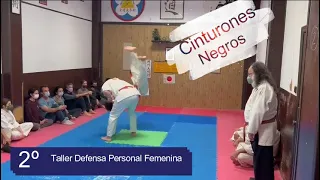 Técnicas Cinturones Negros en 2º Taller de Defensa Personal Femenina.