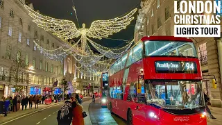London Best Christmas Lights | London Christmas Walk | London’s West End Walking Tour [4K HDR]