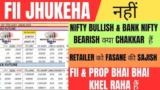 FII FnO Data Analysis For Monday | Nifty |Bank Nifty |Fin Nifty |Option Chain Analysis | Sensex