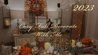 🍁2023 DECORATE MY DINING ROOM FOR FALL/ FALL FARMHOUSE DECOR/COZY FALL DECOR