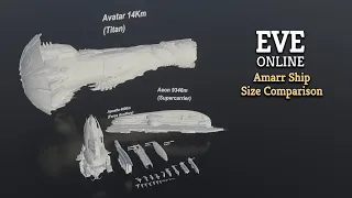 EVE Online: Amarr Empire Ship 🚀 Size Comparison