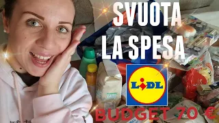 SVUOTA LA SPESA DA LIDL 🥰 BUDGET 70 EURO|ECCO COSA HO PRESO!