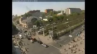 Взрыв в Днепропетровске видео с вебкамеры