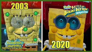 Comparison Robot SpongeBob Boss Battle PS2 vs. PS4 | SpongeBob Battle for Bikini Bottom Rehydrated