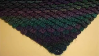 How to Crochet a Crocodile Scale Stitch on the Diagonal