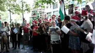 'Don't Buy Israeli Apartheid for Christmas' - Students for Palestine Christmas carol @ City Square 1
