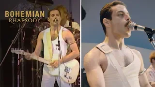 Bohemian Rhapsody | Live Aid Side by Side: "Crazy Little Thing Called Love"  | 20th Century FOX