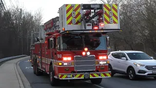 Montgomery County Engine 708, and Tower 708 Responding