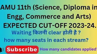 EXPECTED CUT-OFF AMU 11TH (Science, Diploma in engg, Commerce and Arts) Entrance 2023-24.