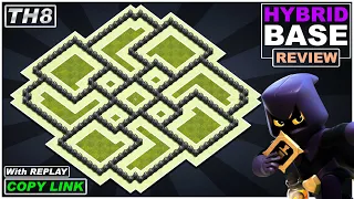 BEST TH8 HYBRID/TROPHY Base 2022 | Town hall 8 Hybrid Base Design COPY LINK - Clash of Clans