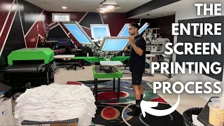 Screen Printing T-Shirts From Start To Finish | The Entire Screen Printing Process