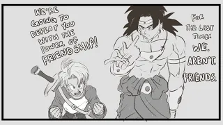 Broly and Trunks are FRIENDS?!?!?! | DBZ Comic Dub #shorts