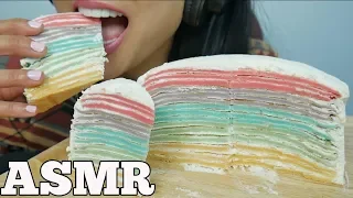 ASMR CREPE CAKE *homemade (SOFT EATING SOUNDS) NO TALKING | SAS-ASMR