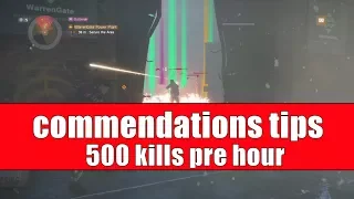 Commendations Tips | 500 Kills per Hour | Grenade Kills | Talented & More | The Division