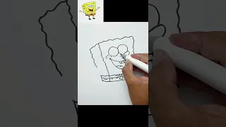 تعليم الرسم | كيف ترسم سبونج بوب بسيط | خطوة بخطوة للمبتدئين