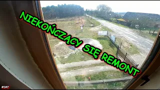 OBRÓBKA OKNA, PRZEDŚCIANKA, ZABUDOWA GEBERITA.  REMONT STAREGO DOMU, VLOG, BUDOWA #347