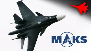 SU-34 'HELLDUCK' Fighter Bomber Demo Flight! ✈️ MAKS 2013 [Remastered]