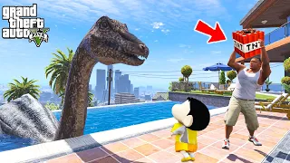 Shinchan and Franklin Found Secret Pool Monster Inside Franklin's House in GTA 5!
