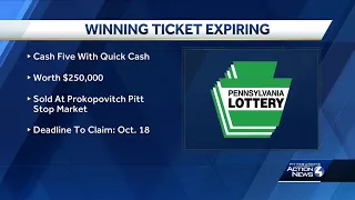 Unclaimed winning lottery ticket will expire soon