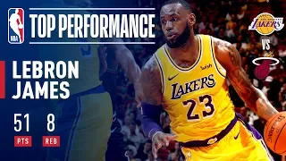 LeBron James Drops A Season High 51 POINTS In Miami | November 18, 2018