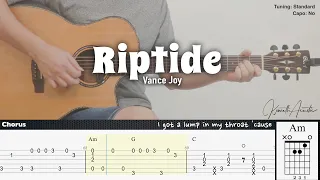 Riptide - Vance Joy | Fingerstyle Guitar | TAB + Chords + Lyrics