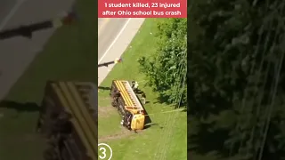 VIDEO: 1 dead, 23 injured after Ohio school bus crash