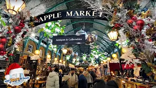 🎅Covent Garden Christmas Market | Christmas Lights and Tree (Narrated)
