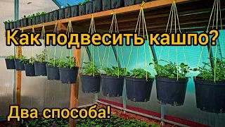 Как подвесить кашпо? Два способа!