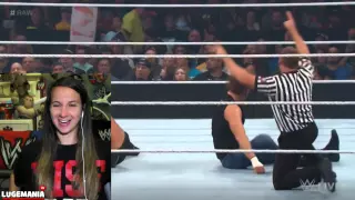 WWE Raw 5/25/15 Reigns Ambrose vs Kane Rollins
