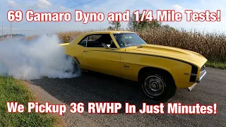 We Improve HP and 1/4 Mile Time In Just Minutes With Our 1969 Camaro! Merch Give Away!