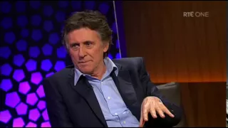 Gabriel Byrne does his best Jedward impression!