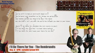 🎻 I'll Be There For You - The Rembrandts (Friends Theme) Bass Backing Track with chords and lyrics