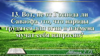 ВидеоБиблия Книга пророка Аввакума глава 2 с музыкой Бондаренко