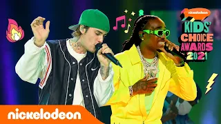 Justin Bieber - Intentions ft Quavo (En vivo en los Kids' Choice Awards 2021)|Nickelodeon en Español