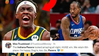 NBA REACT TO INDIANA PACERS BEATING LOS ANGELES CLIPPERS | PACERS VS CLIPPERS REACTIONS