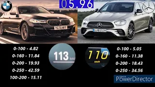 BMW 540D XDRIVE 340PS VS MERCEDES E400D 4MATIC+ 330PS ACCELERATION 0-250KM/H