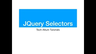 Jquery Selectors