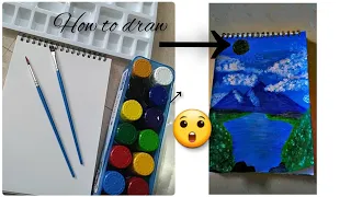 how to draw beautiful weather with water colour ll