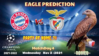 Bayern Munchen vs Benfica || Champions League 2021/22 || Eagle Prediction bayern vs benfica