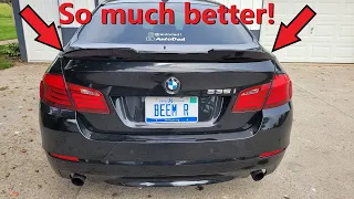 Installing a rear spoiler on the BMW 535i